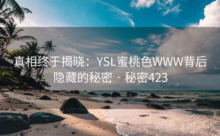 真相终于揭晓：YSL蜜桃色WWW背后隐藏的秘密 · 秘密423