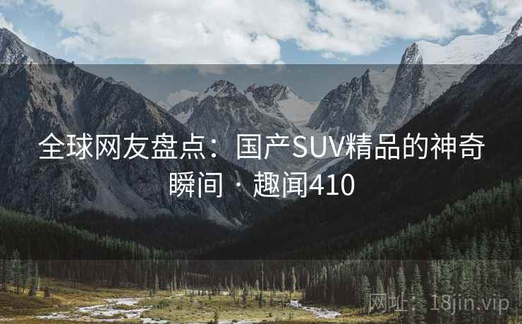 全球网友盘点：国产SUV精品的神奇瞬间 · 趣闻410
